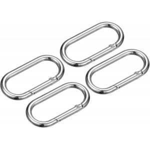 ERYI-Anneau Ovale À Ressort Rond Pour Sac À Main Porte-Clés, Argenté, 1.93 Inch - Neuf