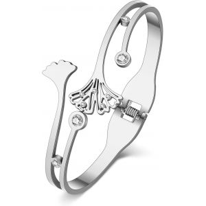 Kal-Bracelets Feuille D'erable En Acier Inoxydable Bracelets Feuille De Palmier Pour Femmes Filles Charms Cadeaux D'automne - Neuf