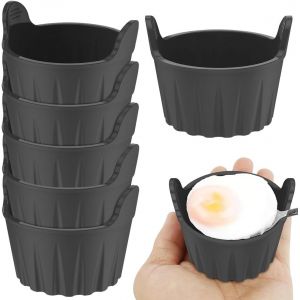 Moule Silicone Air Fryer, 6 Pi&egrave;ces Plat Silicone Air Fryer, Moules &Agrave; ?Ufs En Silicone Pour Friteuse &Agrave; Air, Moule Air Fryer Pour P&acirc;tisseries, Cupcakes, Muffins, Puddings - Neuf
