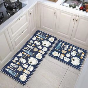 Tianyi-Lot De 2 Tapis De Cuisine Antid&eacute;rapants Et Durables Lavables Pour Cuisine, Buanderie, Chambre &Agrave; Coucher (M, 40x60+40x120cm) - Neuf