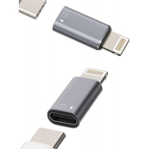 Lot De 2 Adaptateurs Otg De Type C Pour Casque Usb C Femelle Vers Lightning M&acirc;le, Convertisseur De Synchronisation De Donn&eacute;es, Lecteur De Carte D'Appareil Photo, Cl&eacute; Usb, Souris, Clavier Pou[Z1507] - Neuf