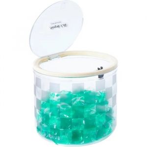 Bo&icirc;te &agrave; Lessive en Poudre 2,5L R&eacute;cipient de Stockage Transparent en Plexiglas avec Couvercle &agrave; Pression pour D&eacute;tergent et Capsules - Neuf