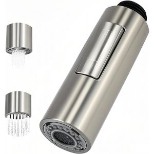 JGD-Douchette de cuisine &agrave; 2 modes avec fonction d'&eacute;conomie d'eau, douchette extractible, t&ecirc;te de douche de rechange en plastique pour robinet d'&eacute;vier - Neuf