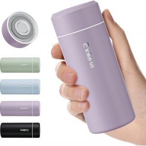 ¿Version Optimisée¿ Mini Gourde Isotherme 250ml¿ Petite Bouteille Isotherme Sans Bpa & Anti-Fuite Parfaite Pour Sac À Main, Idéale Pour Voyage Et Bureau(Bleu Ciel) - Neuf