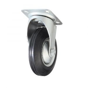 Roulette pivotante sans frein 125 mm Gris - Neuf