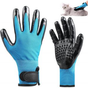 Subzonal-Gant Brosse Pour Chat, Chien & Cheval &iquest; Gant Poil Chat Pour Brossage Et Toilettage &iquest; &Eacute;trille Nettoyante En Caoutchouc Pour Poils Courts & Longs &iquest; 1 Paire Pour Massage, Bain & Entretien Des A - Neuf