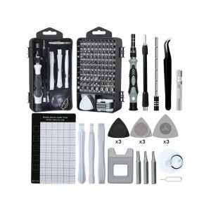Kit d'outils de r&eacute;paration &eacute;lectronique comprenant 122 tournevis - Neuf