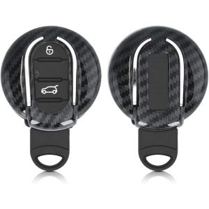 ERSHI-Accessoire Clé de Voiture Compatible avec Mini Smart Key 3-Bouton - Coque de Protection en Plastique Rigide Carbone Noir[3026] - Neuf