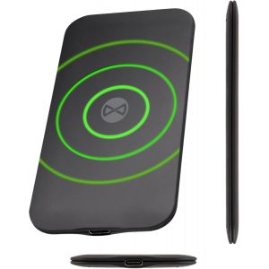Eryi-Chargeur Sans Fil Wdc-115 15w Haute Qualité Noir Technologie Qi Chargement Rapide 8mm D'épaisseur Fin Et Élégant Pour Iphone, Samsung, Motorola, Xiaomi, Lg - Neuf
