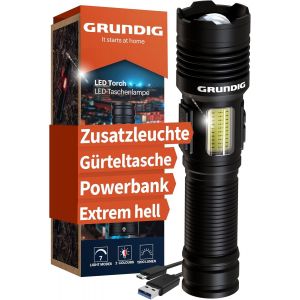 Dool-Lampe De Poche Led Rechargeable-Extrêmement Lumineuse-Technologie Ionique-Anti-Défaillance Avec Lampe De Travail Supplémentaire-Chargement Usb D'urgence Du Téléphone/Tablette-Boîtier - Neuf