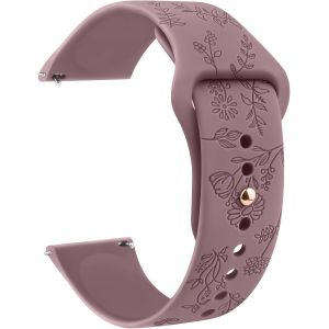 Letnerny-Gravé Floral Bracelets De Montre 20mm 22mm, Bracelets En Silicone Imperméables, Bracelet De Remplacement Réglable À Dégagement Rapide Pour Homme Femme - Neuf