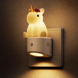 Veilleuse 3d Mignonne Avec Capteur Crépusculaire À L'aube À Intensité Variable, Rvb Et Blanc Chaud 3000 K, Veilleuse Bébé Pour Chambre D'enfant, Couloir, Escalier, Chambre À Coucher - Neuf