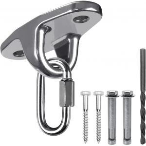 Ulteronixshop-Crochet de plafond pour charges lourdes, crochets de suspension robustes en acier inoxydable 304, capacit&eacute; de 680 kg, convient pour poutres en bois et plafonds en b&eacute;ton, hamac suspendu - Neuf