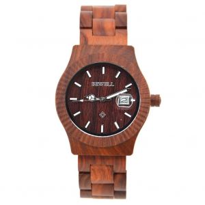 Couple De Bois Naturelmontre À Quartz Montre-Bracelet Décontractée Meilleur Cadeau (Bois De Santal Rouge Pour Homme) - Neuf