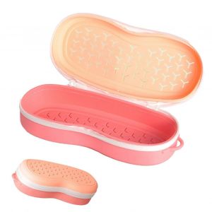 Bo&icirc;tiers De Protection Pour Lunettes De Protection Compatibles Avec Le Mat&eacute;riel De Plong&eacute;e En Silicone De Lunettes Organisateur De Bo&icirc;te De Rangement De Voyage Rose - Neuf