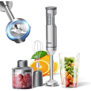 M&eacute;langeur Portatif &Agrave; Immersion &iquest; M&eacute;langeurs Pour Mixeur &Agrave; Main De Cuisine, Lame En Acier Inoxydable &Agrave; 14 Vitesses Et B&acirc;ton &Agrave; Main, M&eacute;langeur Manuel &Eacute;lectrique Avec Fouet &Agrave; ?ufs, Parfait Pour Le - Neuf