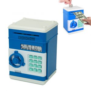 Tirelire &eacute;lectronique distributeur automatique de billets avec mot de passe, d&eacute;filement automatique des billets, rangement pour pi&egrave;ces, musique, pour les enfants de 3 ans et plus - Neuf