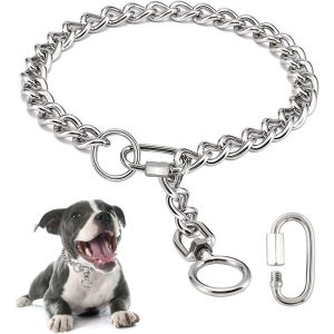 Kal-Colliers De Chien De Chaîne, En Métal En Acier Inoxydable À Mâcher Collier Collier P Collier De Chaîne Avec Fermoir De Connexion Pour Petits Chiens Moyens - Neuf
