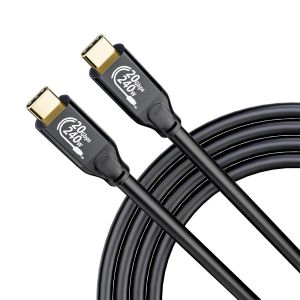 Cable USB C vers USB C 1M,240W PD 3.1 Câble USB 3.2 Gen 2,4K 60Hz 20 Gbit/s Type C Câble de Données 5 A Charge Rapide pour iPhone 15 Plus Pro Max MacBook Pro Samsung S24 S23 Ultra A55 - Neuf