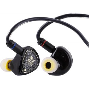 lbgwp60-Tangzu WanEr S.G Ii Moniteur Intra-Auriculaire,Écouteurs Filaires Hifi De Jeu Avec Membrane Pet De 10 Mm Et Câble Ofc Détachable 2Pin Pour Audiophiles, Musiciens Et Dj (Noir, 3,5 Mm, Mic) - Neuf