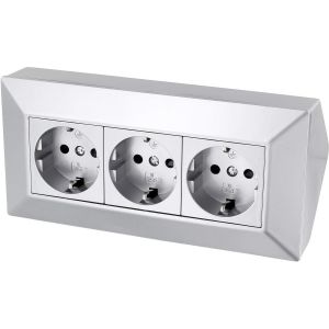 Bloc multiprises (3 prises) Prise d'angle-230 V 16 A 3600 W,230.00V - Neuf