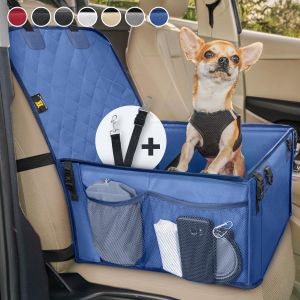 Si&egrave;ge Auto Chien Noir Pour Chiens Petits Et Moyens I Panier Transport Chien Voiture - Imperm&eacute;able I Sac Chien Voiture Avec 5 Sangles - Neuf