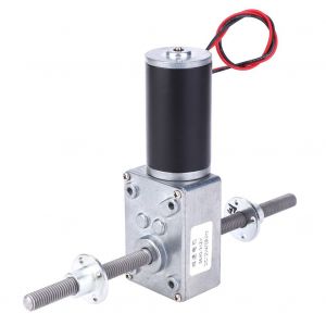 Moteur a vis sans fin, arbre droit et gauche, filetage coaxial M8, reduction de vitesse, moteur 1280 avec bride, taux de reduction de vitesse 17 - Neuf