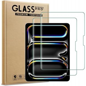 NAERYUT-Verre Trempé Compatible Apple Ipad Pro 11 Pouces M4 (2024),[Lot De 2] Protection D'Écran Pour Apple Ipad Pro 11 Pouces M4 (2024) [0.26Mm] [Extrêmement Résistant Aux Rayures][Haute Définition] - Neuf