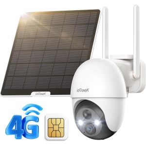 lbgwp60-Caméra De Surveillance Extérieure 4G Avec Carte Sim,Surveillance Sans Wifi,Surveillance Extérieure Batterie,360°/120° Orientable,Vision Nocturne Couleur, Détection Pir,Ip66 - Neuf