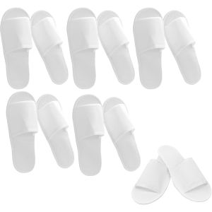 Kalanka-Chausson Hotel,Chaussons Invités,Chausson Jetable,5 Paires Pantoufles À Semelles Souples,Chausson Bout Ouvert Lavable Et Re¿Utilisables,Pantoufle Maison Chausson Unisexes - Neuf