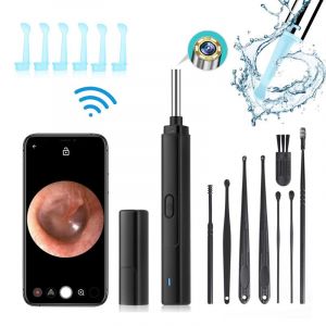 Otoscope, Endoscope Auriculaire, Caméra D'inspection Auriculaire, 5 Mp Hd, 3 Mm, Kit De Nettoyage Auriculaire Avec 6 Led Pour Iphone Et Android - Neuf