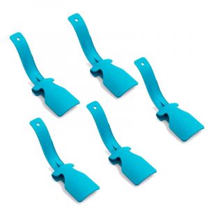 Lot De 5 Chausse-Pieds Portables Bleus &Agrave; Manche Court, Faciles &Agrave; Enfiler Et &Agrave; Retirer, En Plastique, Pour Hommes Et Femmes - Neuf