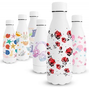 Gourde Isotherme Enfant, 350mlgourde Inox Isotherme, Impression 3d Gourde Isotherme Petite, Gourde , Sans-Bpa, Etanche Bouteille Appropri&eacute; & Enfant, Sport, &Eacute;cole, Ext&eacute;rieur - Neuf