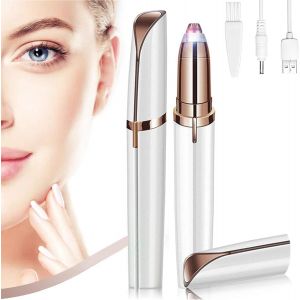 Tondeuse &Agrave; Sourcils,Epilateur Sourcil Epilateur Sourcil &Eacute;lectrique Pour Femmes,&Eacute;pilateur Visage Femme Indolore Avec Brosse De Nettoyage Pour Epilation Sourcil Visage L&egrave;vres Bikini Bras - Neuf