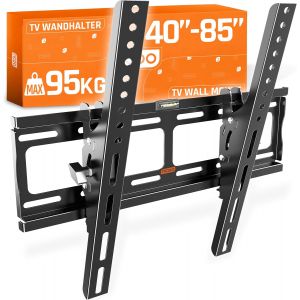 SUBZONAL-Support TV Mural Plat R09 inclinable Universel 32-65 Pouces (81-165cm) Fixation Murale t&eacute;l&eacute; incurv&eacute; LED LCD VESA 200 x 200-400 x 400 - Neuf