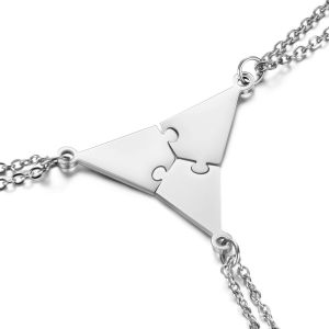 Kal-Collier D'amitiés, Collier Bff Bijoux Stitch Fille Puzzle Collier Stitch Fille Cadeau Bff Pour Homme/Femme/Adolescent Cadeau De Famille Pendentif Étoile En Acier - Neuf