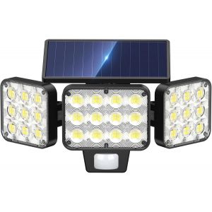 Dgbcz-Lampe Solaire Exterieur Detecteur De Mouvement, Lot De 1 Projecteur 120 Led Solaire Extérieur Angle D'éclairage 270 °, 3 Modes Ip65 Étanche Applique Murale Luminaire Solaires Exterieur Puissant - Neuf