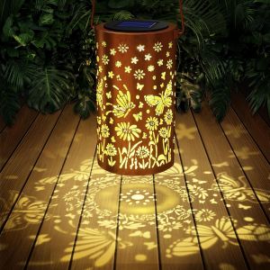 Lanterne Solaire Exterieur De Papillon, Lampe Solaire Exterieur Jardin En M&eacute;tal, Ip65 &Eacute;tanches Lanternes D'ext&eacute;rieur Led Suspendues, Suspendre/Poser, Pour Jardin Ext&eacute;rieur Patio Balcon Camping - Neuf