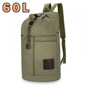 Sac De Sport De Plein Air Sac À Dos Toile Sacs À Dos Sac D'école Randonnée Voyage Sacs À Dos Sac Seau - Type Green (60l) - Neuf