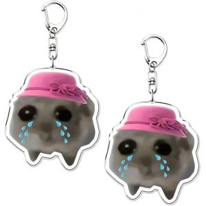 Kal-Porte Clé Fille Porte Clé Acrylique Pendentif Porte Clé Hamster Porte Clé Mignon Cadeau Porte Clé - Neuf