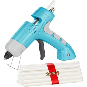 Chenquansarl-Pistolet &Agrave; Colle Sans Fil Avec 30 B&acirc;tons De Colle Avec Interrupteur Marche/Arr&ecirc;t Pour Les Petits Travaux De Bricolage Et Les R&eacute;parations Rapides &Agrave; La Maison 20w - Neuf