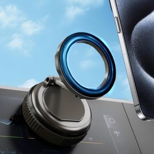 Support magn&eacute;tique de t&eacute;l&eacute;phone portable pour voiture 2025 pour iPhone 16 Pro Max Plus 16e 15 14 13 12, ventouse magn&eacute;tique pour voiture, rotatif &agrave; 360 &deg;, pliable - Neuf