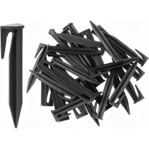 MEVRONISSHOP-100 Pi&egrave;ces Piquet Fil Robot Tondeuse, 8,5 cm Piquets Robot Tondeuse, Plastique PP Piquet Ancrage, Piquet Bordure Jardin pour D&eacute;limitation de Tondeuse, Tente, B&acirc;che Imperm&eacute;able - Neuf