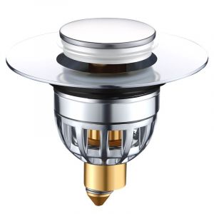Universel Bouchon d'Évier en Inox Laiton Filtre de Vidange, Remplacement du Bouchon de Vidange pour la salle de Bains et de Cuisine pour 34-40 mm Trous de drainage - Neuf