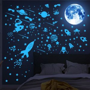 Étoiles de plafond phosphorescentes Étoiles de plafond lumineuses Planètes Sta - Neuf
