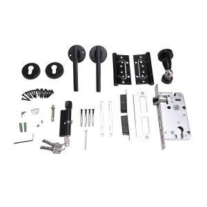 Serrure de porte de salle de bain s&ucirc;re et &eacute;conomique,noire - Neuf