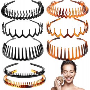 Serre Tete Homme, 8 Pi&egrave;ces Bandeau Cheveux Homme, &Eacute;lasticit&eacute; Bandeaux, Headbands Et Serre-T&ecirc;tes,Accessoires De Bandeaux De Mode De Sport Pour Yoga Sport Plein Air - Neuf