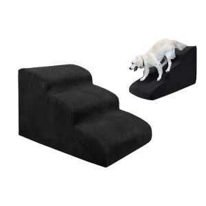 Rampe D'escalier &Agrave; 3 Marches Pour Chiens De Petite Taille, Antid&eacute;rapante, Facile &Agrave; Nettoyer, Adapt&eacute;e Aux Chiens &Acirc;g&eacute;s Ou Bless&eacute;s. - Neuf