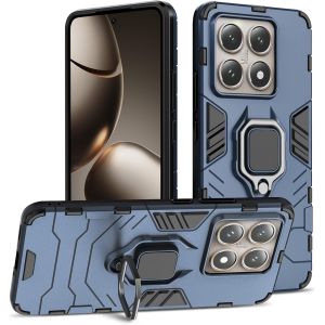 Kal-Coque Pour Xiaomi 14t Case, Etui De Protection Antichoc De Qualité Militaire, Housse Avec Anneau Support Métallique, Support De Voiture Compatible, Bleu - Neuf