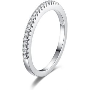 Kahfl-Petites Bagues De Couple En Argent Sterling 925 Avec Zircone Cubique Solitaire Simple Et Fin-Pour Homme Et Femme - Neuf